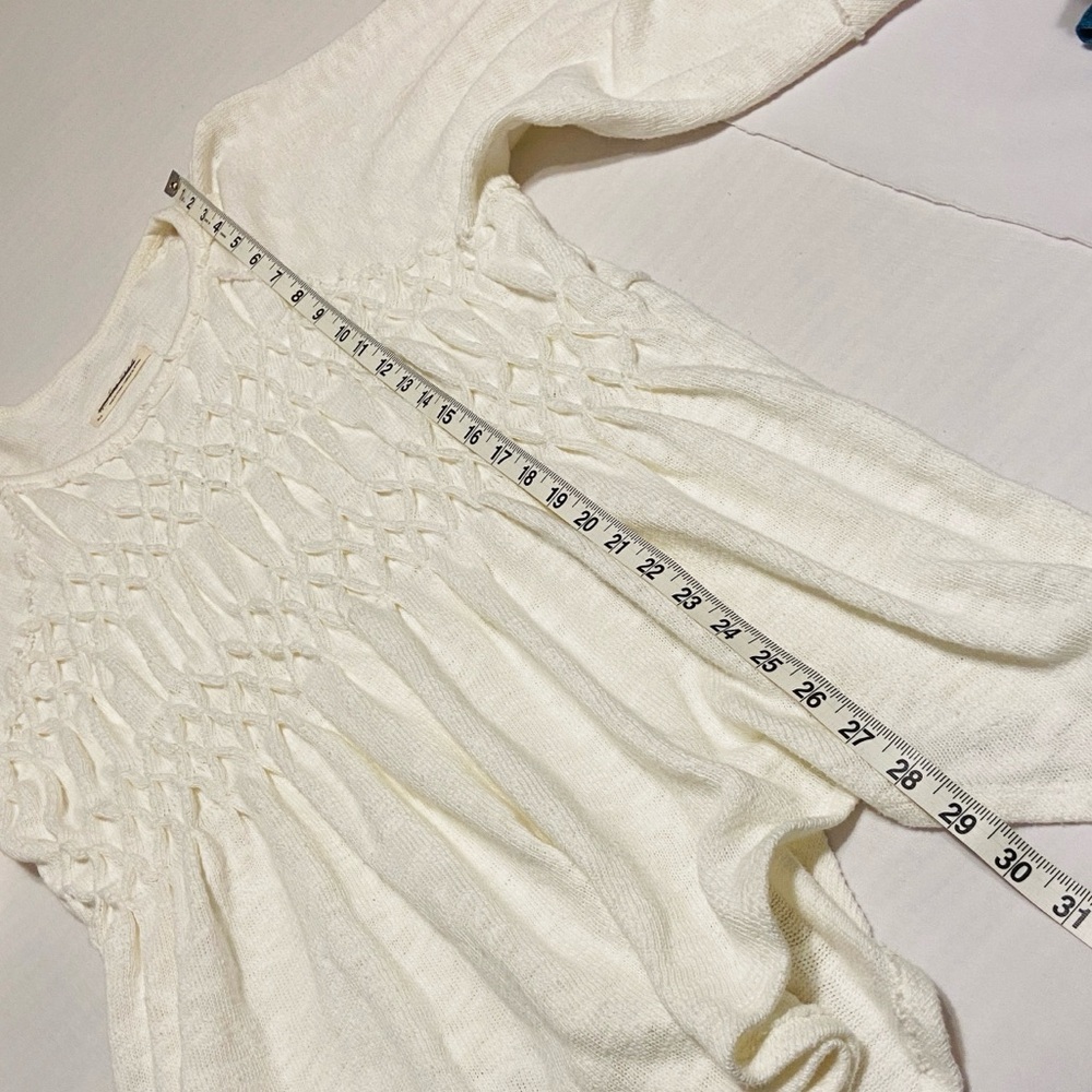 Free People Snowbell Babydoll Cottagecore Coquette Smocked Top Size XS / S - Picture 11 of 12
